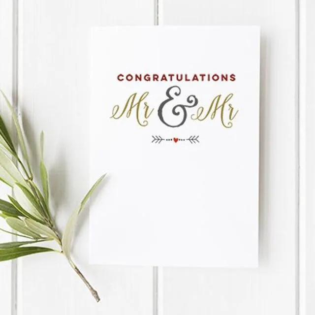 Congratulations Mr and Mr  Greeting Card
