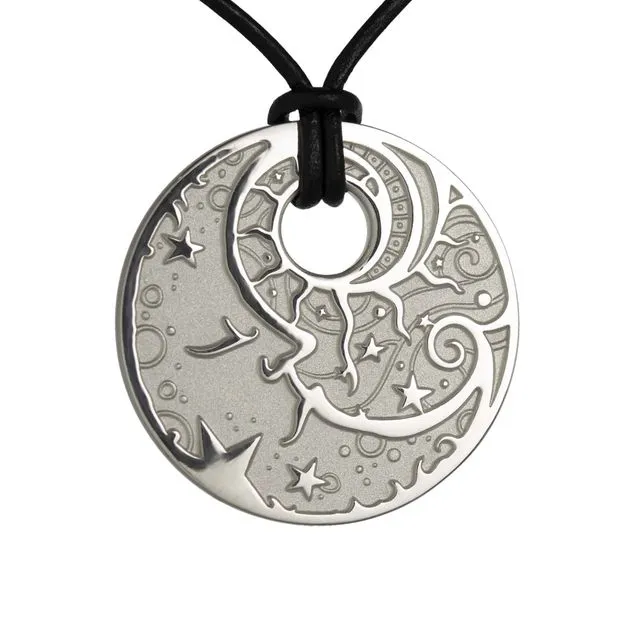 Man in the Moon Pendant, Sterling