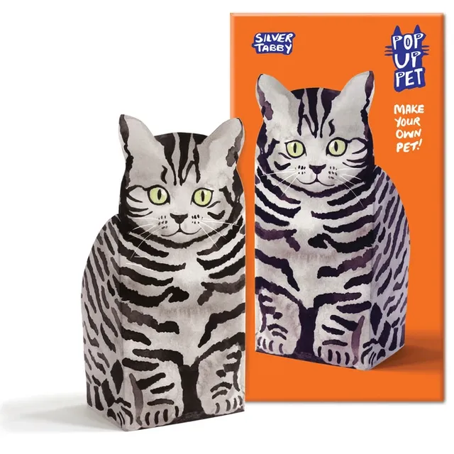 POP UP PET SILVER TABBY pack of 6