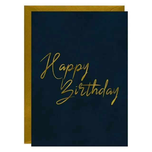 Happy Birthday Gold Foiled Greeting Card