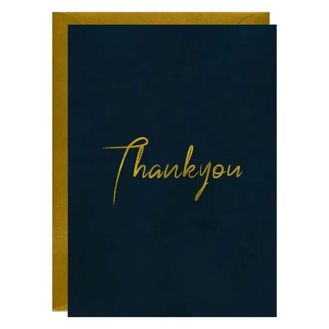 Thank you Gold Foiled Greeting Card