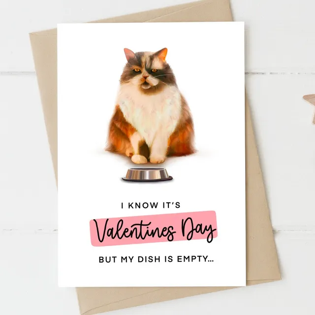 Valentines Cat card