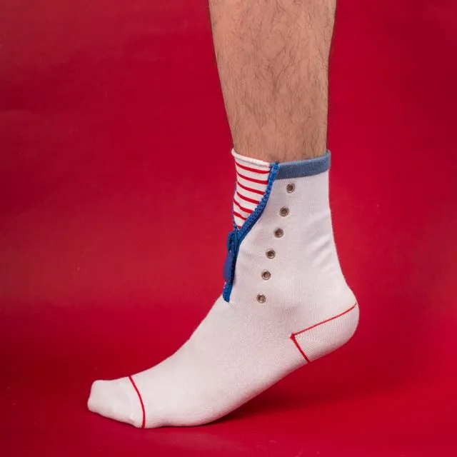 Stripy Zip-Up Socks