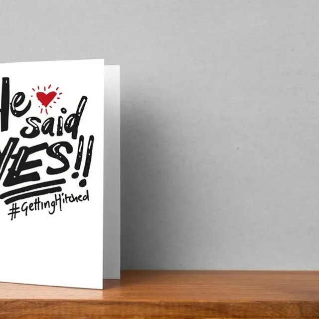The Happy Couple - He Said Yes!! Greeting Card