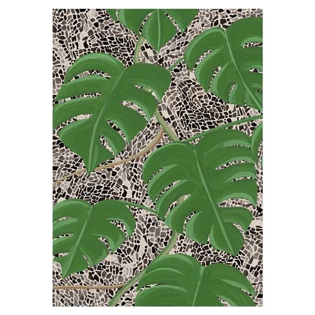 BARBICAN MONSTERA Greeting Cards, pack of 6