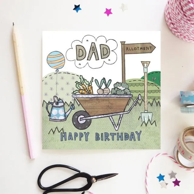 Flossy Teacake Dad Allotment Card