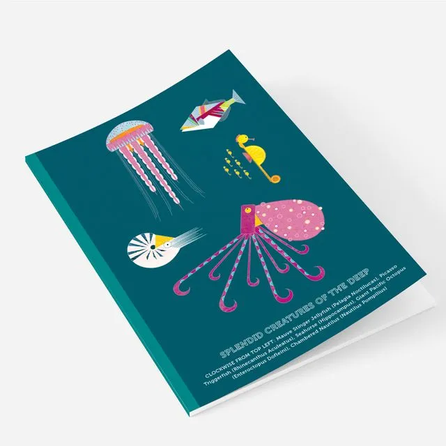 Sea Creatures A5 Lined Notebook