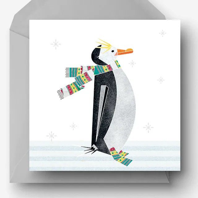Winter Penguin Christmas Charity Card