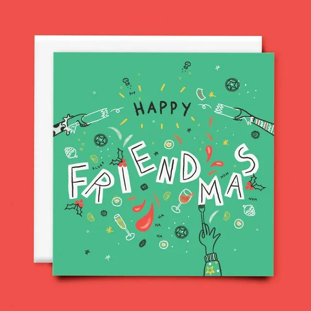 Alice Loveday x6 Cards Happy Friendmas