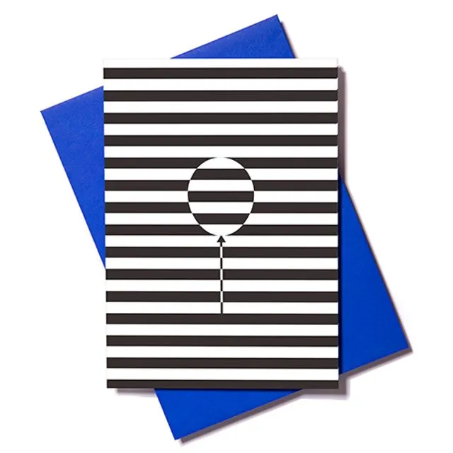 Striped Baloon Card