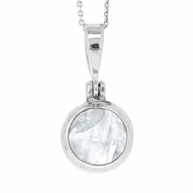 Moonstone Double Set Pendant with 18 Inch Trace Chain and Presentation Box