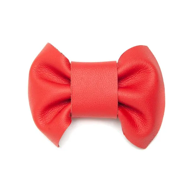 Red Bow Shoe Accessory
