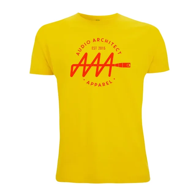 Men's Brandmark Classic Cut T-Shirt - Red on Yellow