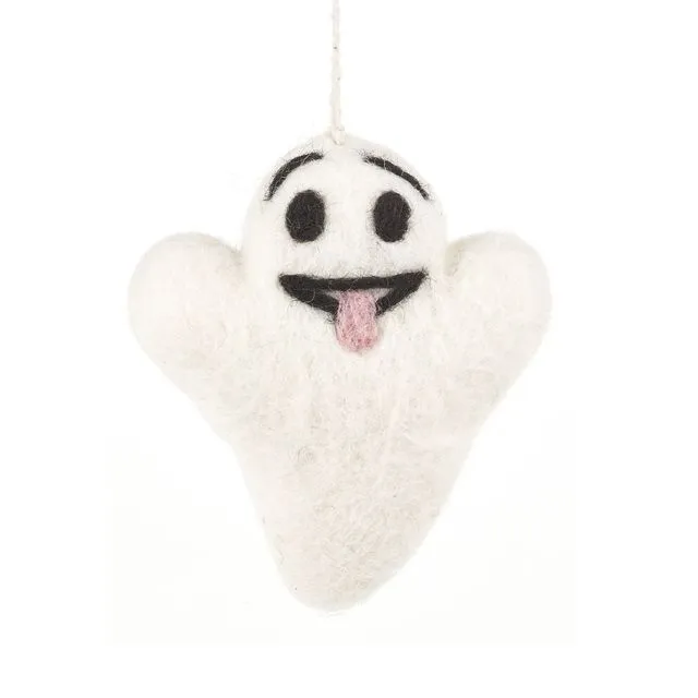 Handmade Hanging Buster the Ghost Biodegradable Halloween Decoration