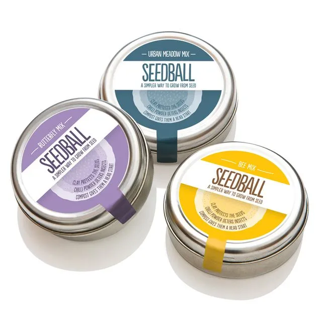 Seedball Best Sellers Bundle, 4 packs of 10 tins each