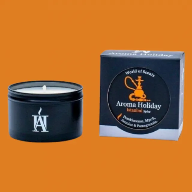Luxury Istanbul SPICE Travel Candle Tin Gift by Aroma Holiday