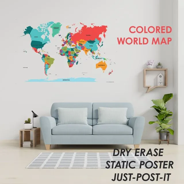 Colored World Map