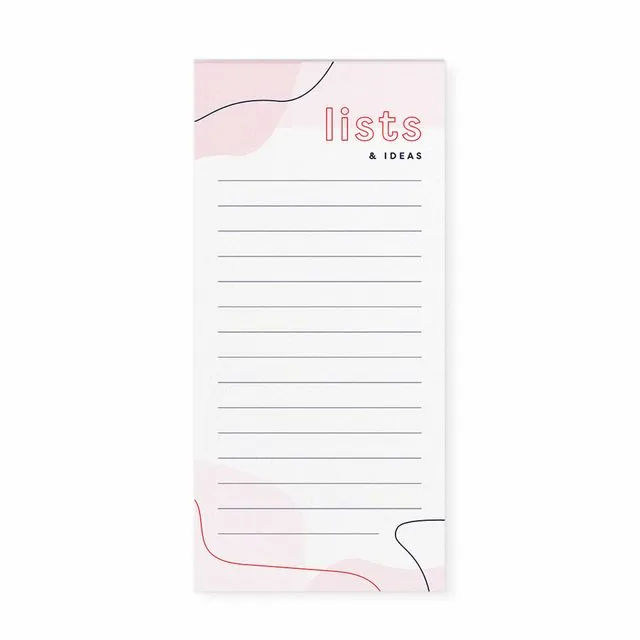 Lists & Ideas Ruled Notepad