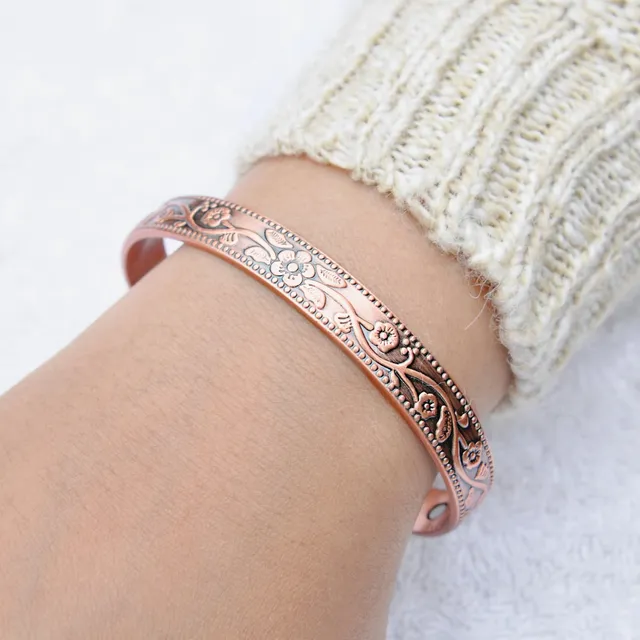 Flora copper magnetic bracelet