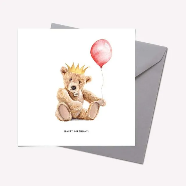 Toy Collection: TEDDY BEAR 'HAPPY BIRTHDAY' CARD - pack of 6