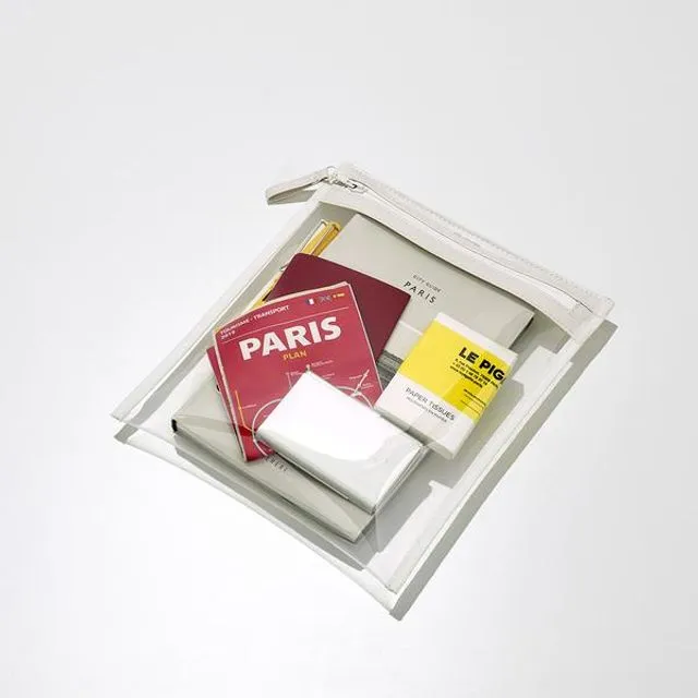 MORETON - FLAT POUCH - White - Pack of 2
