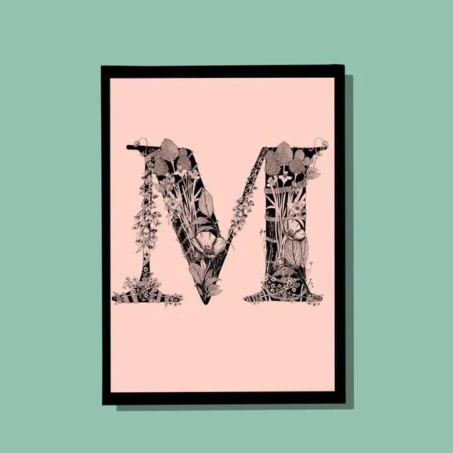 M Monogram A4 print