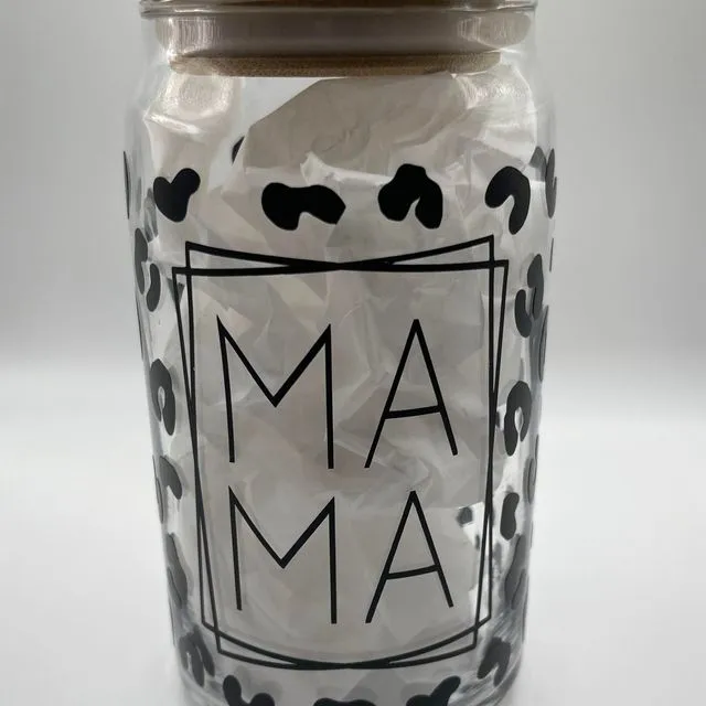 “Mama” Iced Coffee Glass Mug