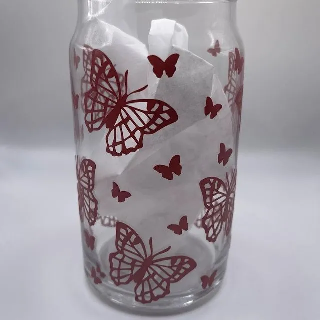 "Butterfly" Beer Can Glass Mug