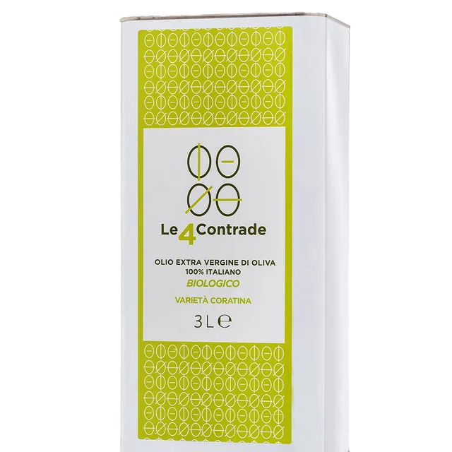 Le 4 Contrade - Green Fruity - Organic Extra Virgin Olive Oil (3L)