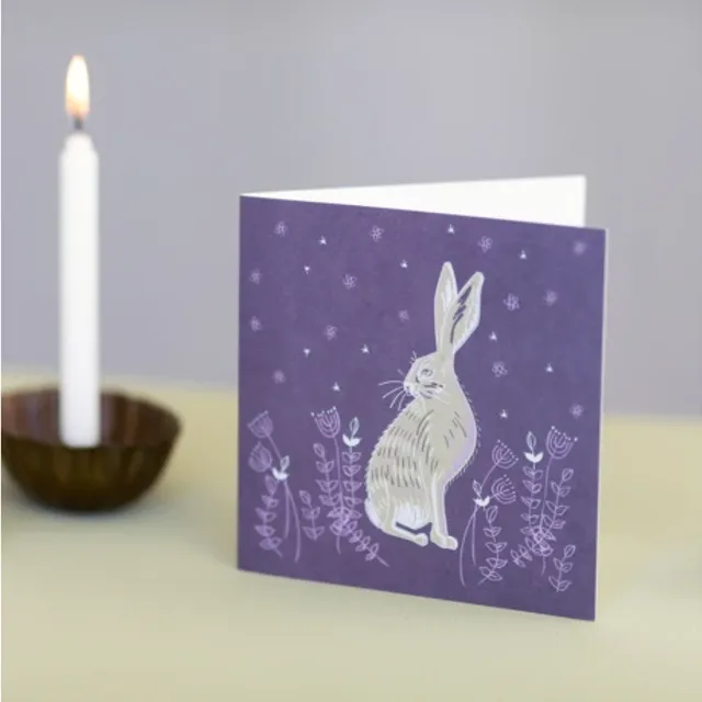 Purple Hare Design Luxury Blank Occasion Greeting Card