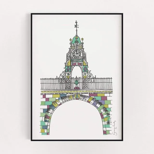 Chester Prints: Eastgate Clock