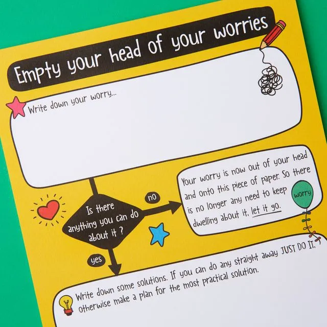 Empty Your Head of Worries Notepad