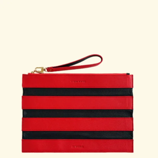 FLASH LEATHER - Red + Black