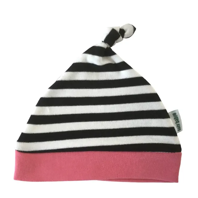 Lazy Baby Hat Black / White / Pink