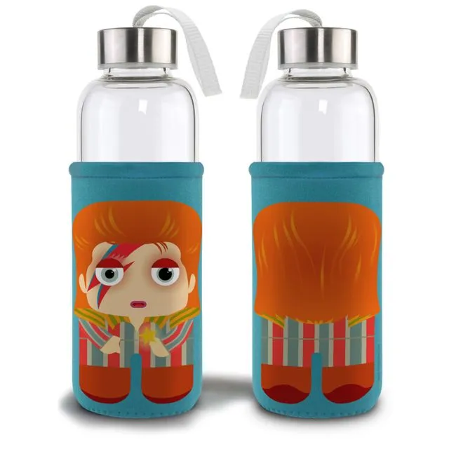 GLASS BOTTLE WITH DAVID SLEEVE