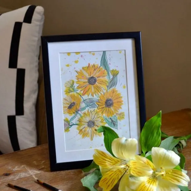Print on Heavyweight Matte Paper - Sunflowers - A4