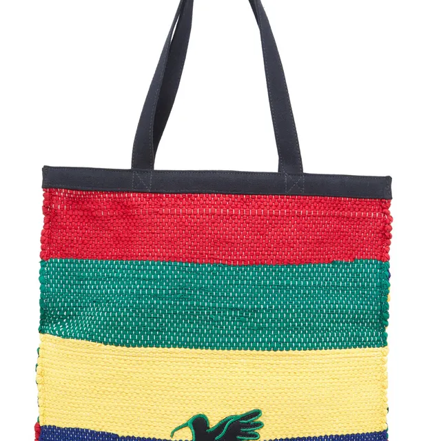 Frevo Cida Fabric Shopper Bag - Green Hummingbird