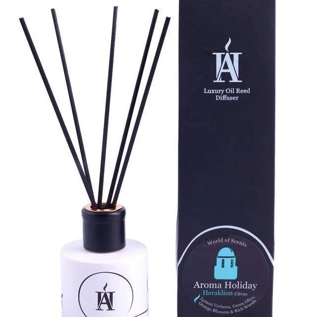 Luxury HERAKLION CITRUS Oil Reed Diffuser by Aroma Holiday UK