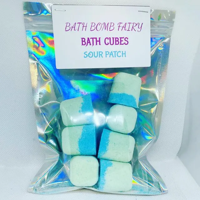 Sour patch bath cubes