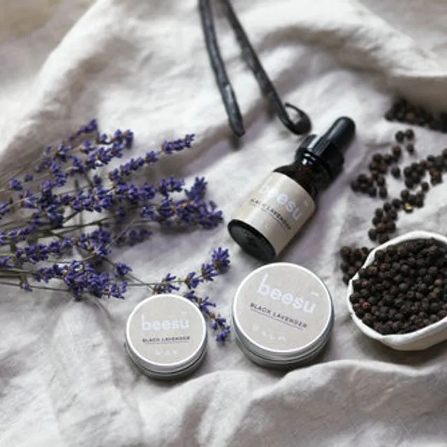 Black Lavender Oil, Balm & Wax Set