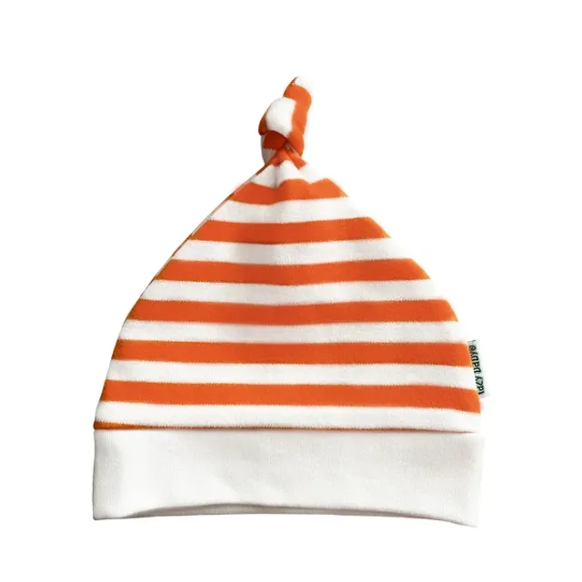 Lazy Baby Hat Orange / White