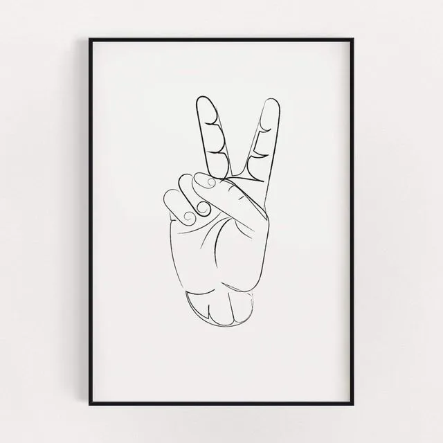 Black Peace A4 Print