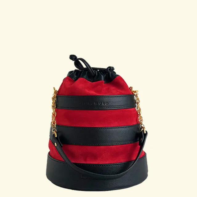 BOMBONIERE LEATHER - Black & Red
