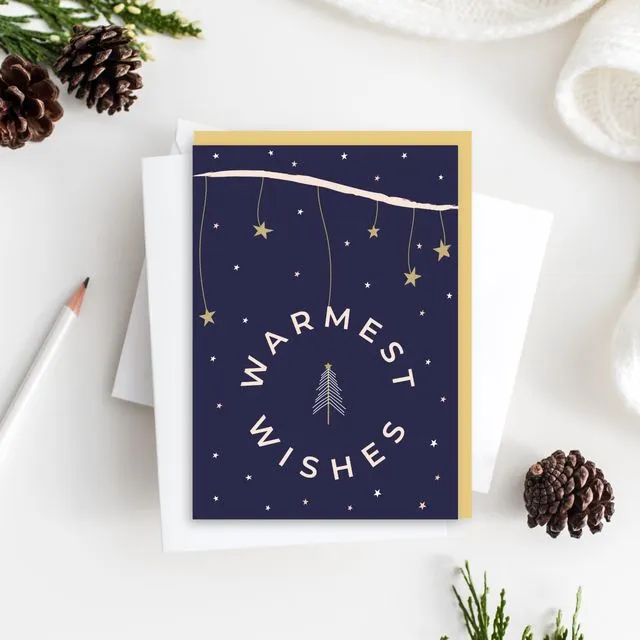 Warmest Wishes Christmas Card - pack of 6
