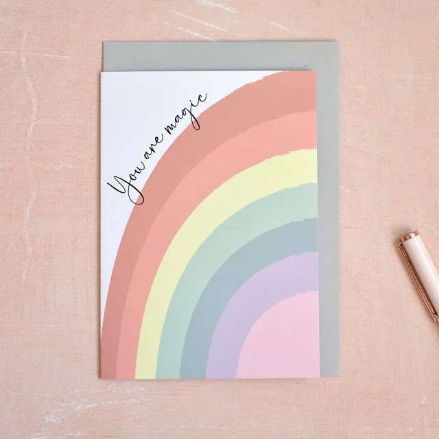 You are Magic Rainbow Card - pack of 6