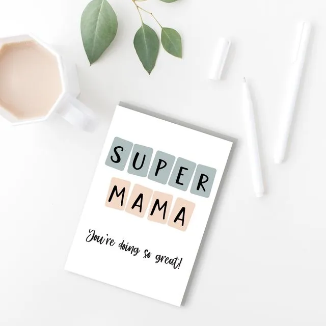 Super Mama Card - pack of 6