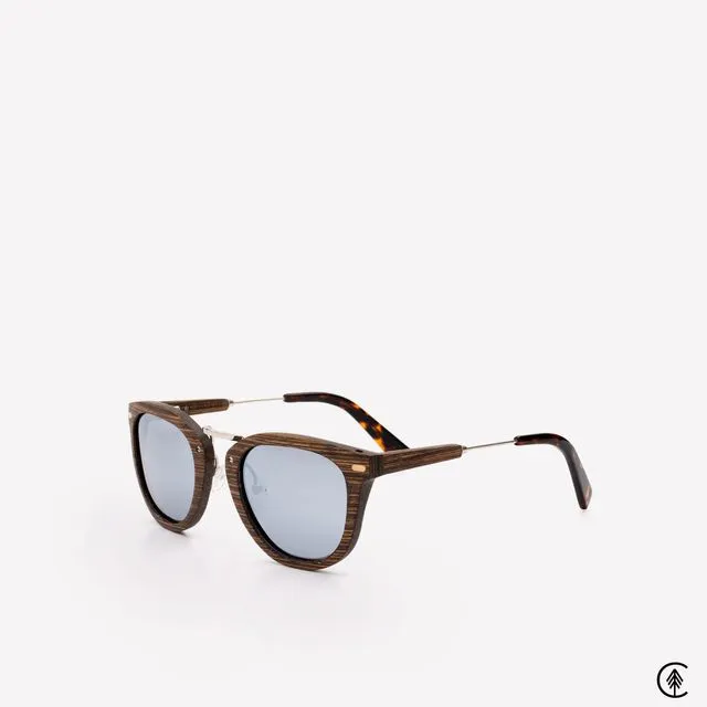 Wooden Sunglasses | Tofino | Mirror Chrome Lens