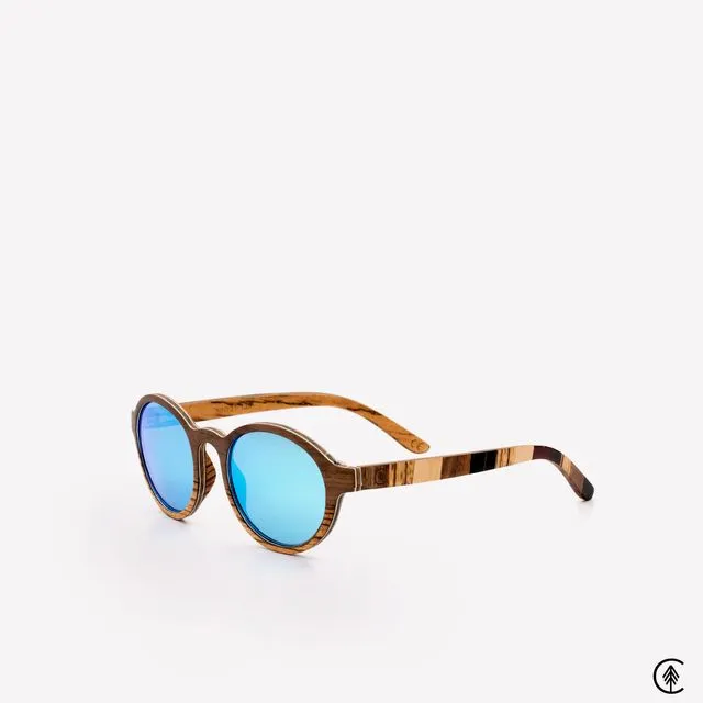 Wooden Sunglasses | Lagos | Ice Blue Lens