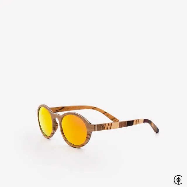 Wooden Sunglasses | Lagos | Sunset Red Lens