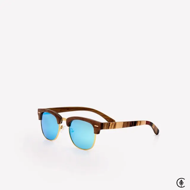 Wooden Sunglasses | Biarritz | Ice Blue Lens
